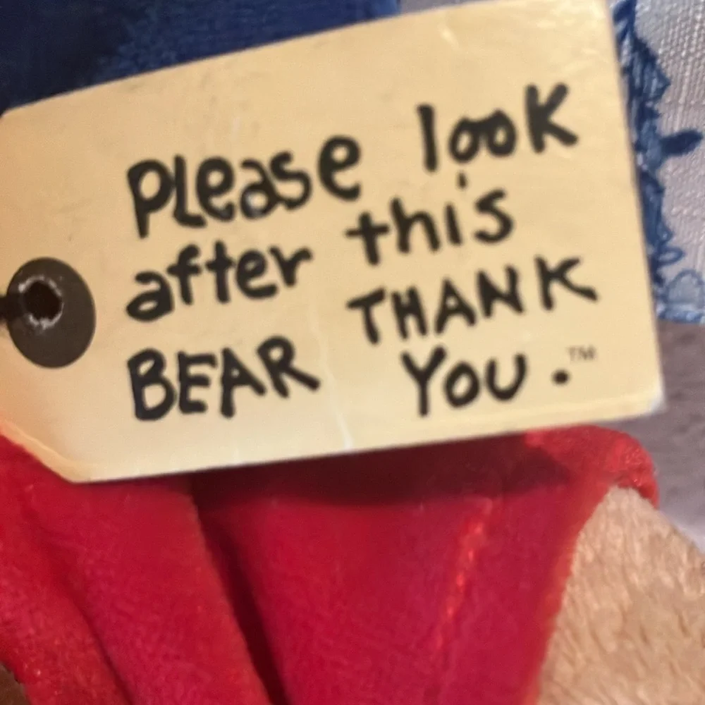 Paddington 8” Bear Darkest Peru Plush Red Coat Blue Hat Original Tag GUC